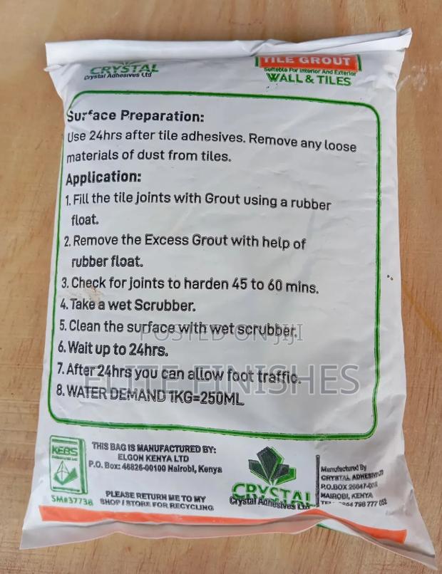 Tile Grout 1kg Grey, White, Beige - thumbnail 4