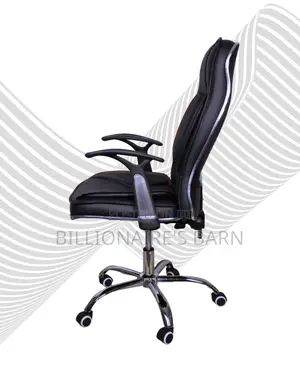 Executive Leather Office Chair | Adjustable Headrest Support