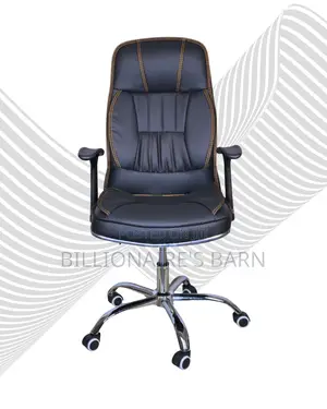 Executive Leather Office Chair | Adjustable Headrest Support