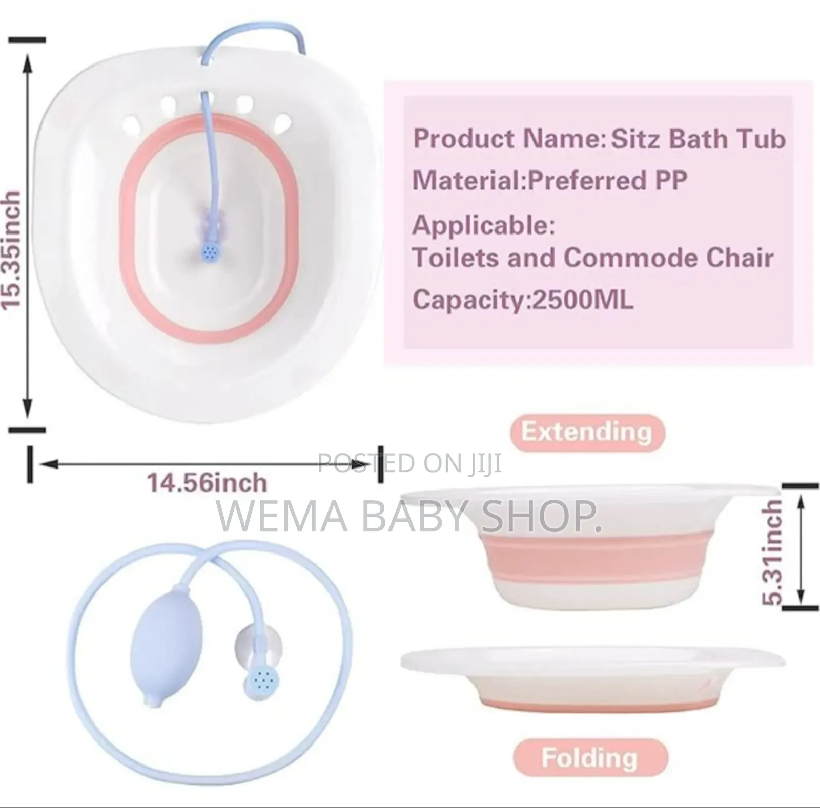 Foldable Sitz Bath Basin