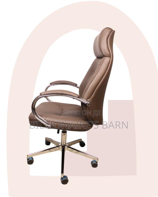 Brown Executive Leather Office Chair (Minimal) — Price Drop Today