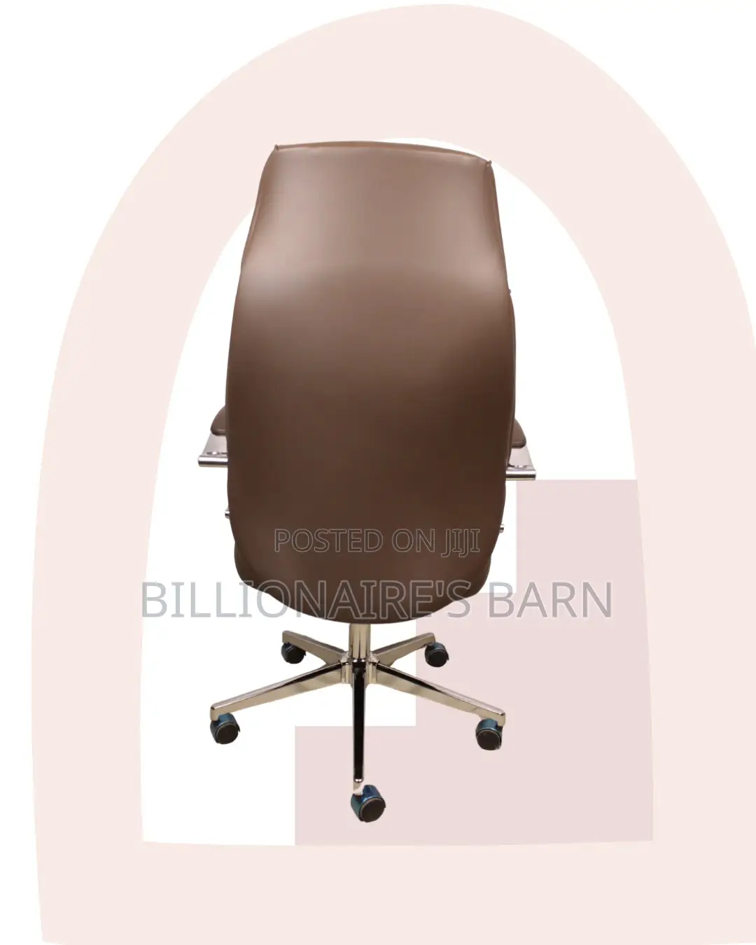 Brown Executive Leather Office Chair (Minimal) — Price Drop Today
