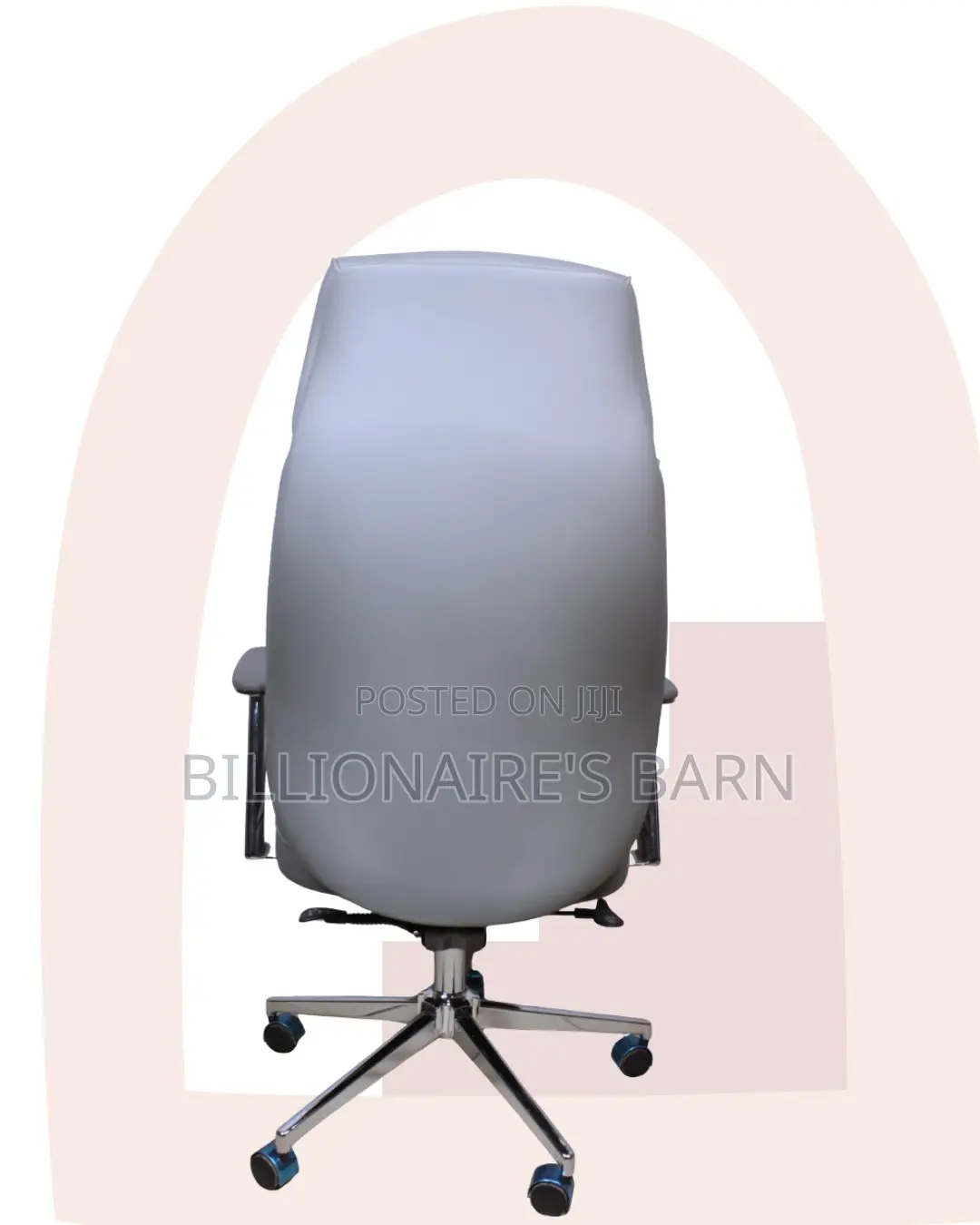 Grey Executive Leather Office Chair | Executive Headrest Support