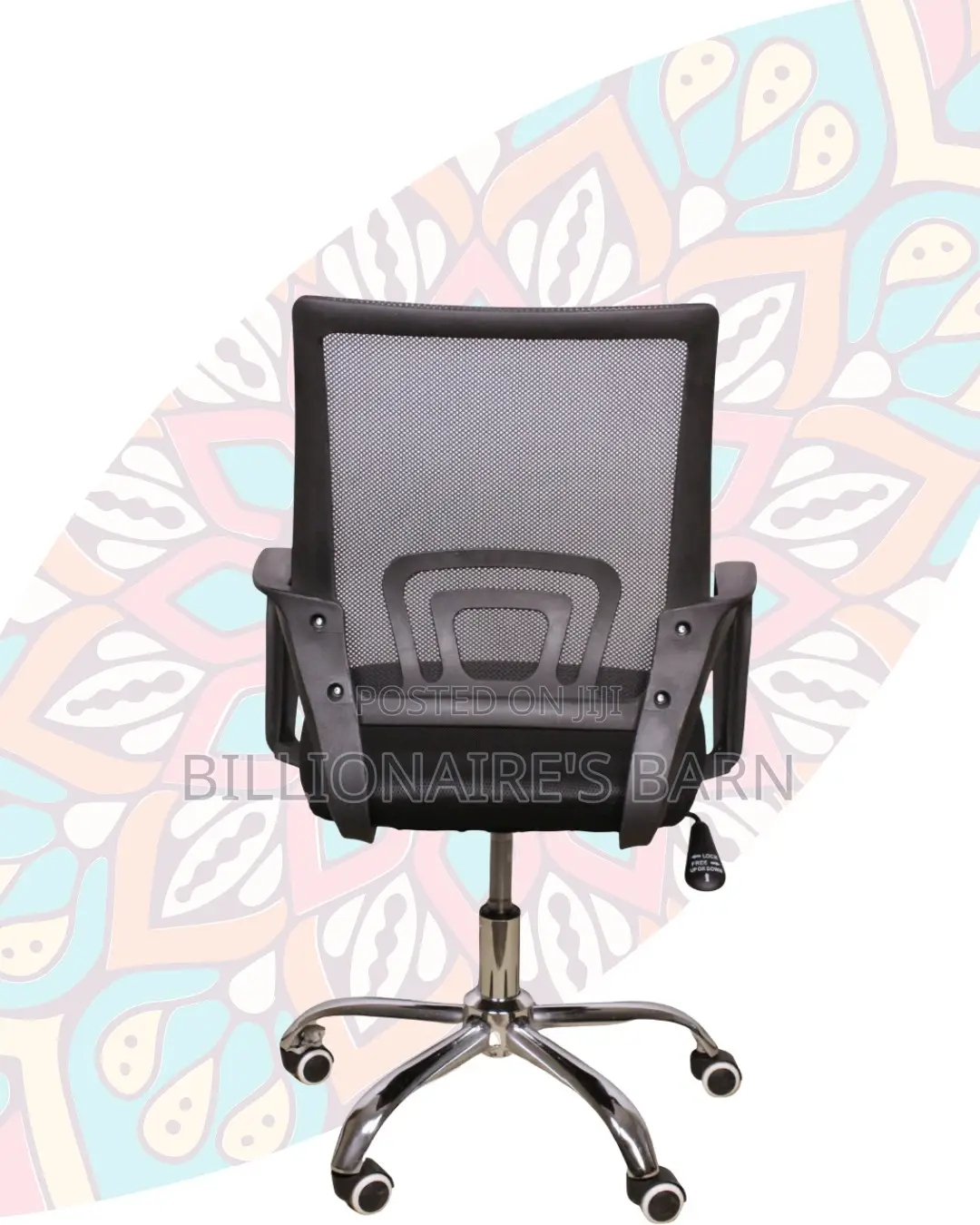 Secretarial Mesh Office Chair | Ergonomic Swivel Base