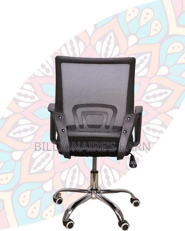 Secretarial Mesh Office Chair | Ergonomic Swivel Base - thumbnail 4