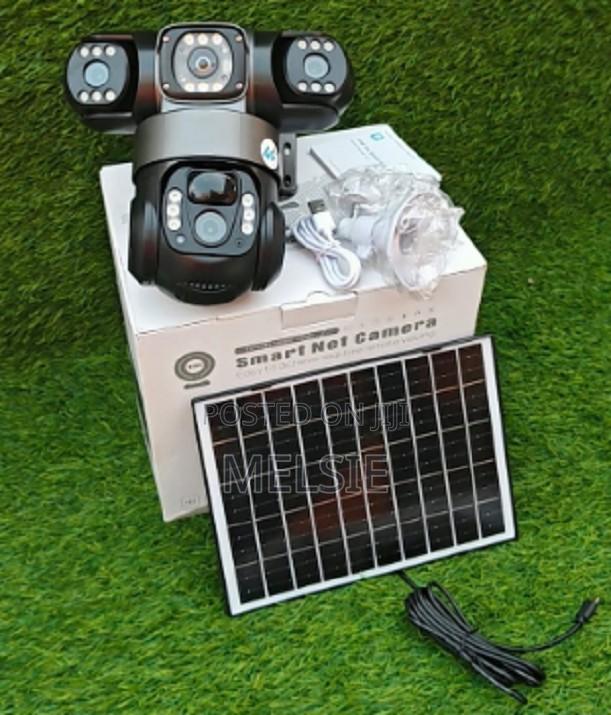 3 Lens Lens 4g Solar CCTV Camera – Wireless Outdoor