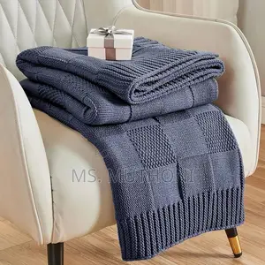 Knit Throw Blanket for Couch , Bed Sofa or Living Room