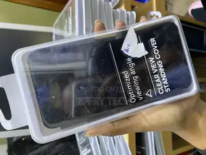 Brikes Samsung A12 Case Clear View Mirror Magnetic Smart Flip