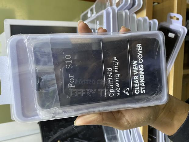 Mikee Samsung Galaxy S10 Protective Clear View Folio Cover Case - main view