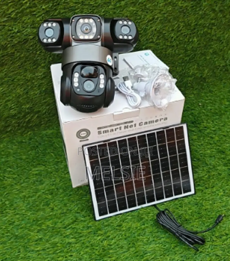 Triple Lens Solar PTZ Outdoor Camera With Auto Tracking (V380 App)