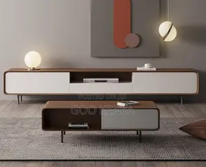 Home Tv Cabinet and Table Set; Home Set Wooden Tv Unit With Storage