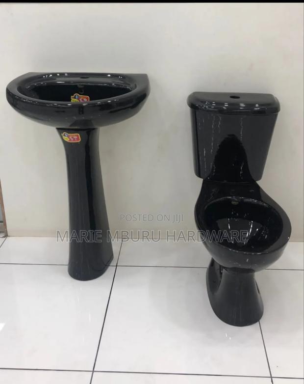Toilet Black Set Full Complete