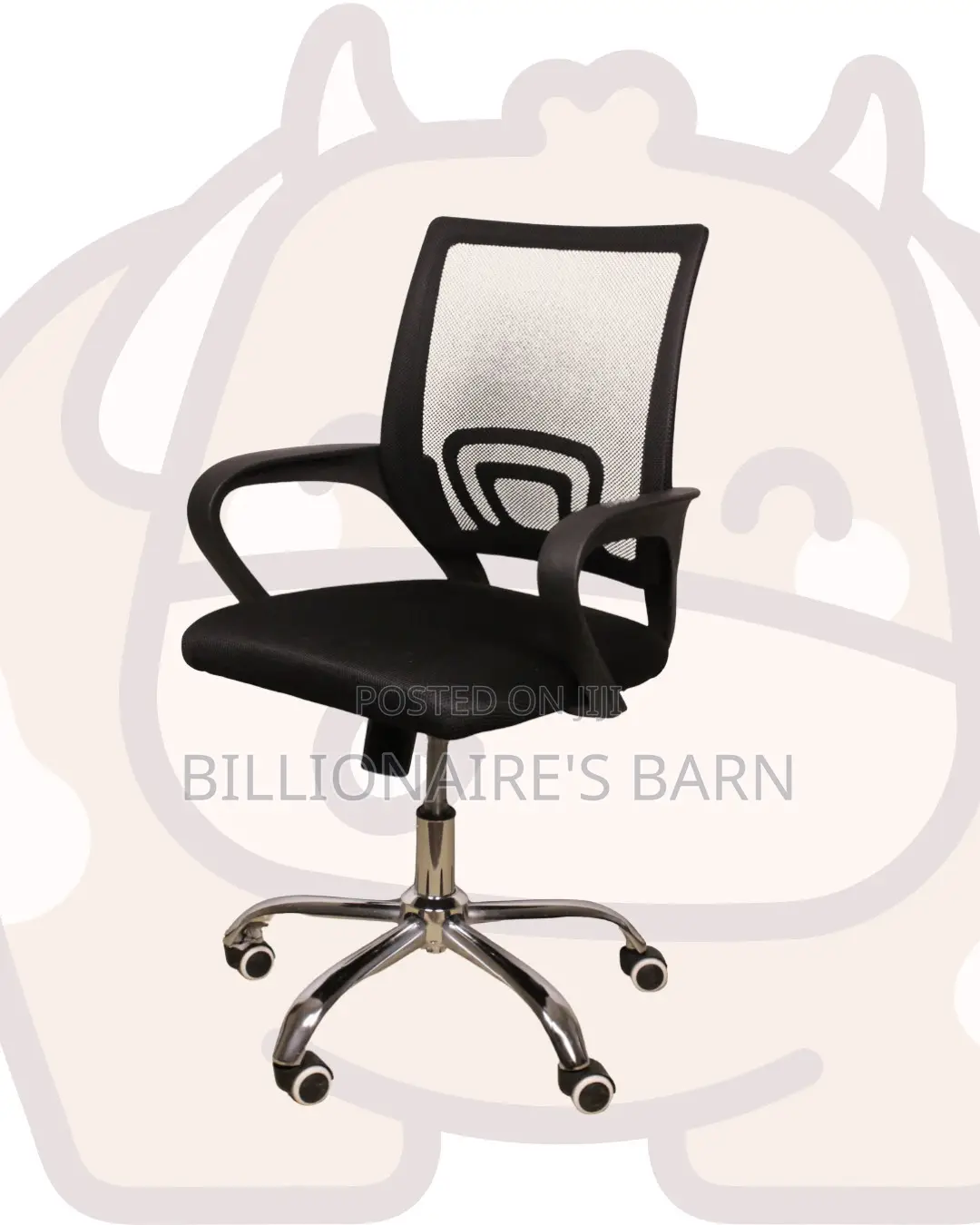 Pro-Grade Secretarial Mesh Office Chair — Fits Compact Office Spaces