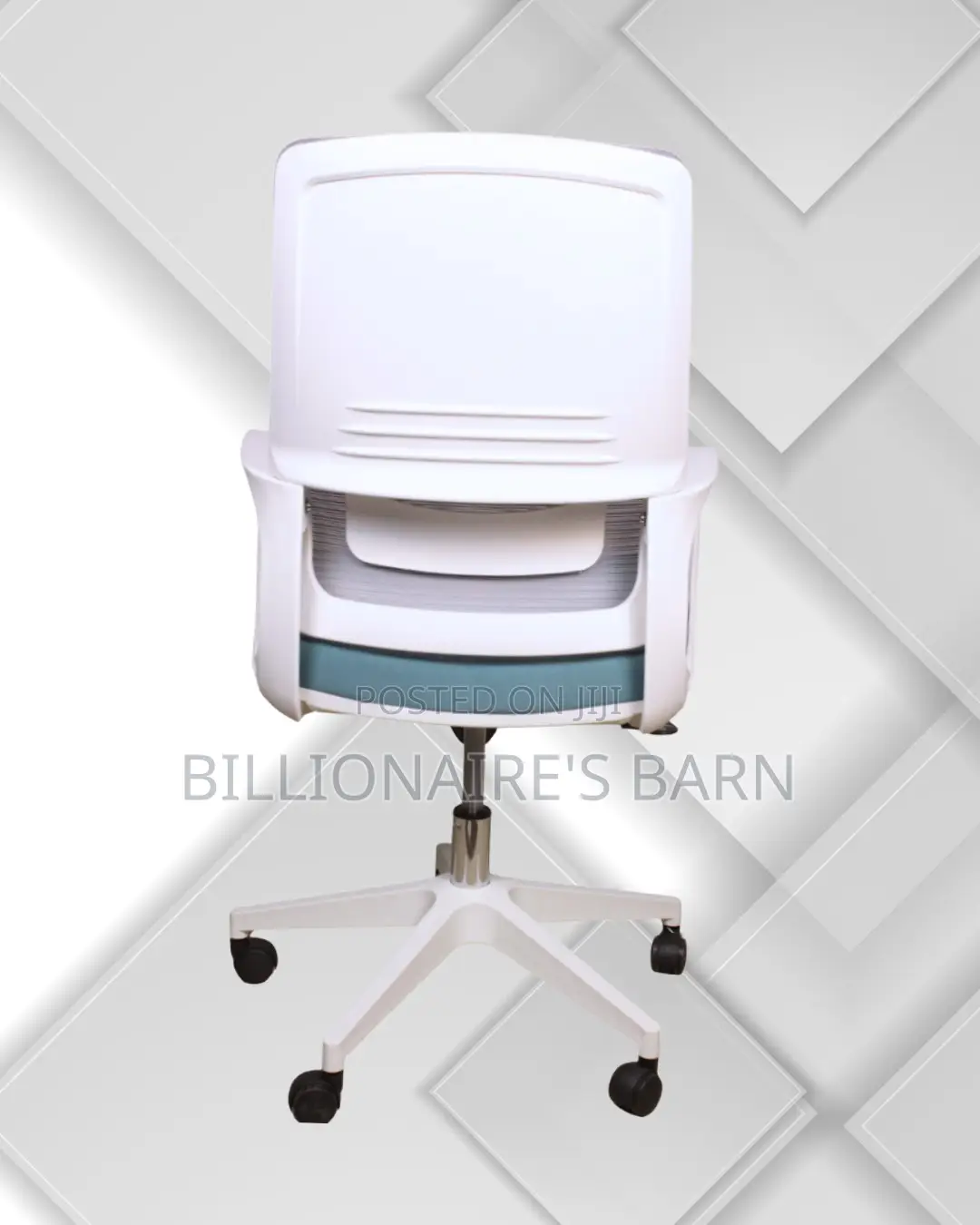 Minimal White Ergonomic Mesh Office Chair