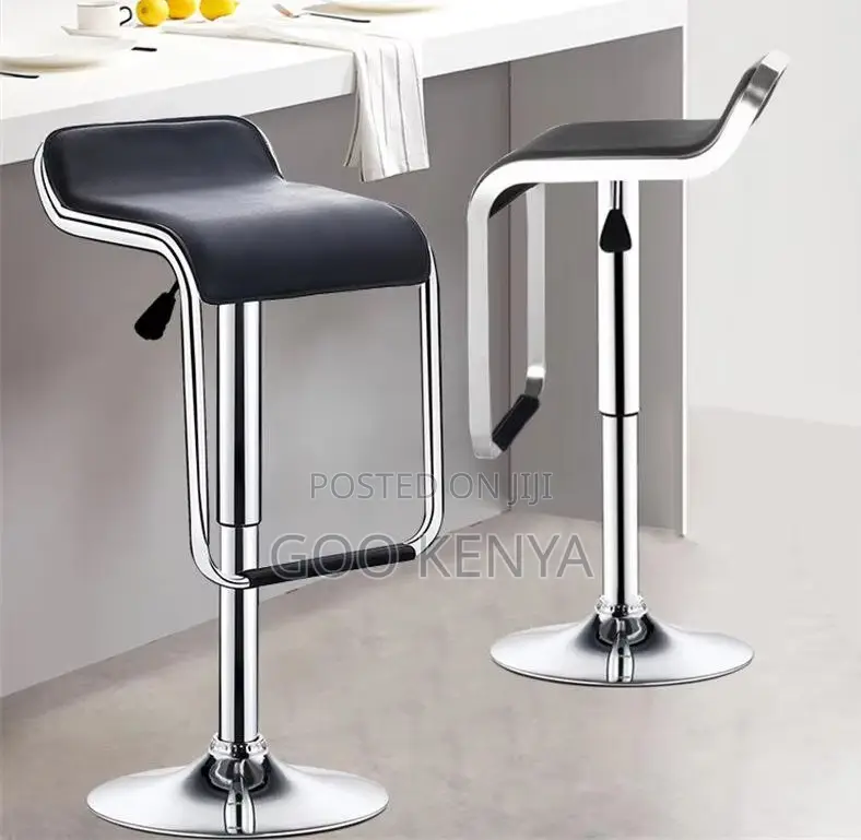 Home Counter Stool; Height Adjustable Leather Swivel Bar Stool