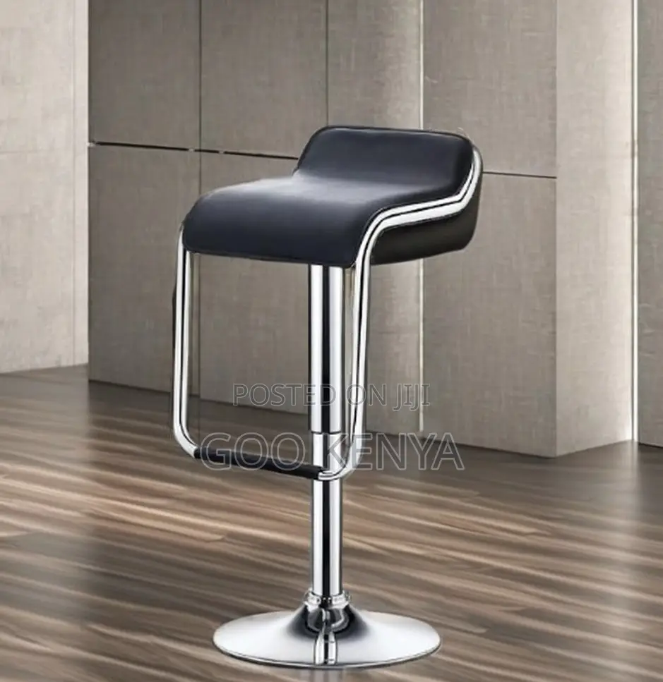 Home Counter Stool; Height Adjustable Leather Swivel Bar Stool
