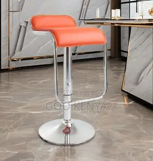 Home Counter Stool; Height Adjustable Leather Swivel Bar Stool