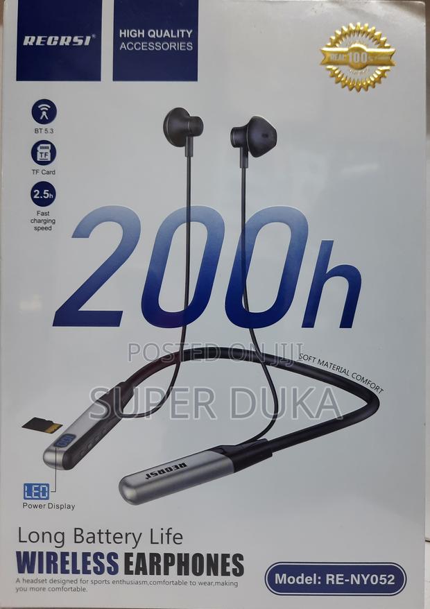 Neckband.Wireless Earphones.Bluetooth Recrsi Re-Ny05 2 Band Set