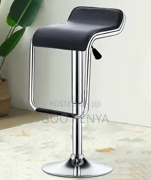 Home Kitchen Stool; Sleek Adjusting Backless Leather Swivel Stool