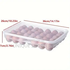 34 Eggs) 34pc Egg Tray Storage Container With Lid