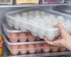 34 Eggs) 34pc Egg Tray Storage Container With Lid