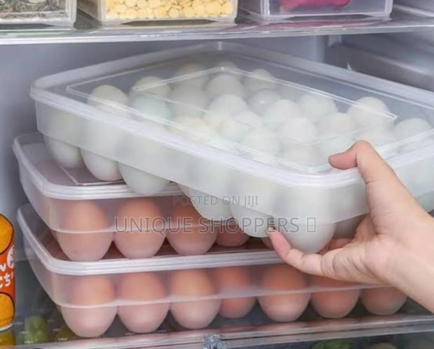 34 Eggs) 34pc Egg Tray Storage Container With Lid - thumbnail 3