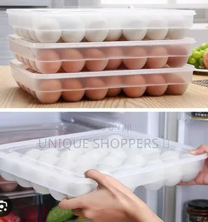 34 Eggs) 34pc Egg Tray Storage Container With Lid