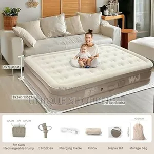 200x150x40cm (5×6ft) Double Size Self Inflating Bed +2 Pillows