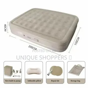 200x150x40cm (5×6ft) Double Size Self Inflating Bed +2 Pillows