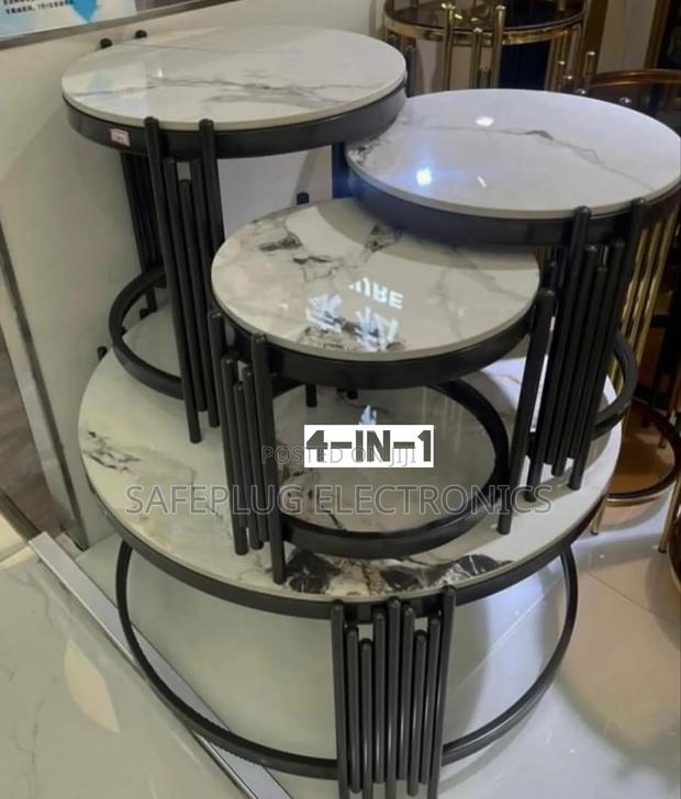 4-in-1 Pure Marble Executive Nesting Coffee Table Set - main view