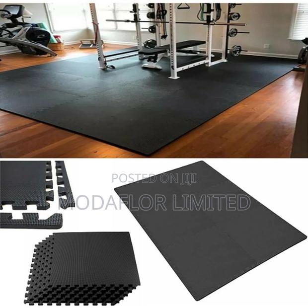 Heavy-Duty Interlocking Gym Mats – Train in Comfort Safety! - main view