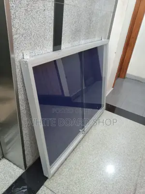 Glass Sliding Noticeboard 150cm X 90cm [5ft*3ft]