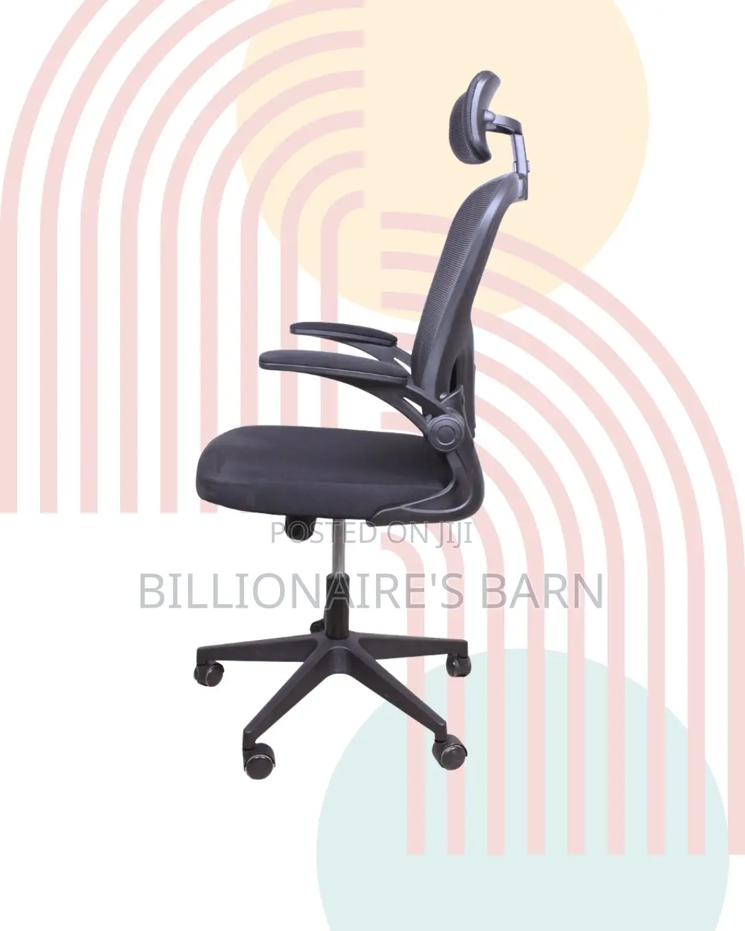 Grey Ergonomic Office Chair | Imported Headrest Support