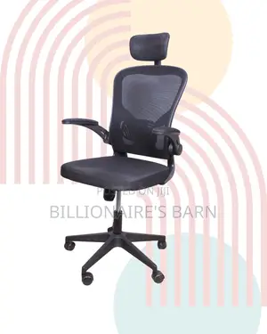 Grey Ergonomic Office Chair | Imported Headrest Support