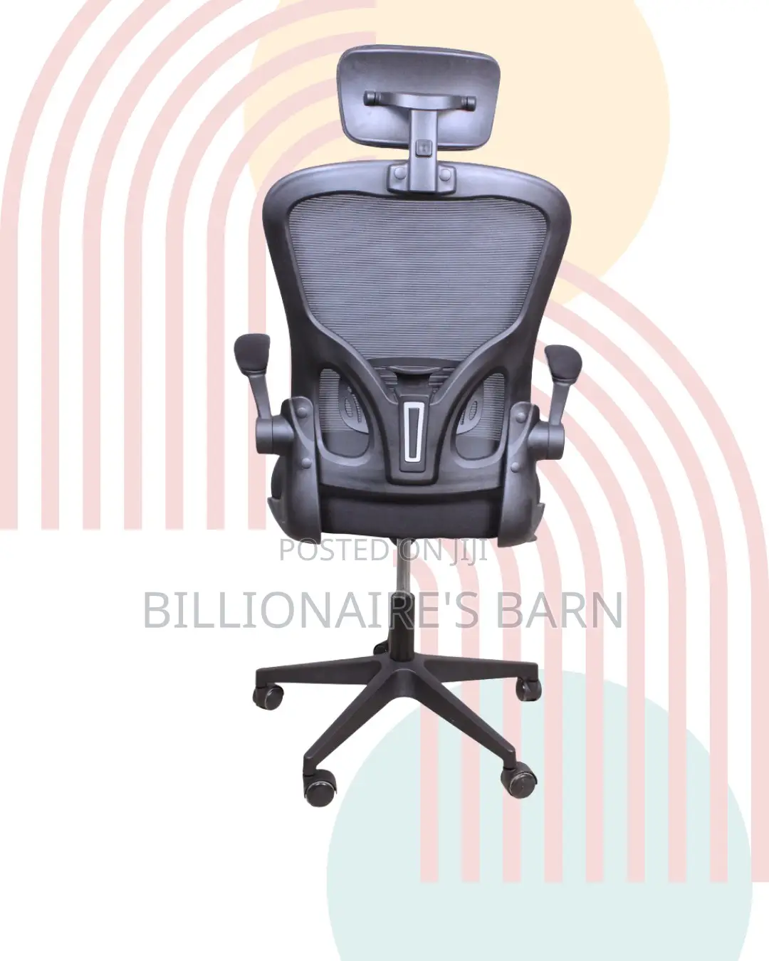 Grey Ergonomic Office Chair | Imported Headrest Support