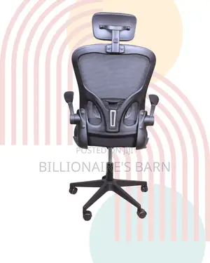 Grey Ergonomic Office Chair | Imported Headrest Support