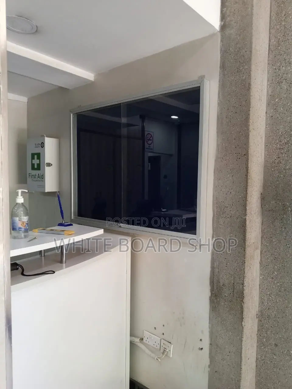 Wall Mounted Sliding Glass Notice Board 120cm X 90cm (4ft X 3ft)