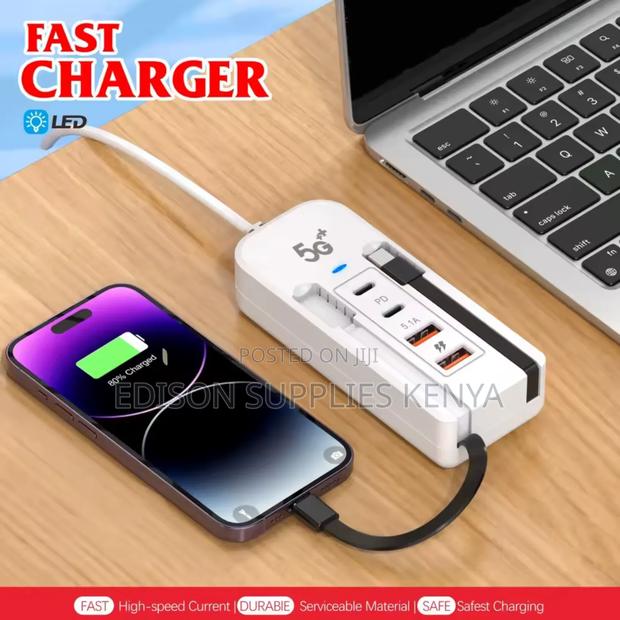 Phone Charging Station Extension Cable With Type C Fast Charging 66w - thumbnail 3