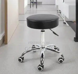 Home Kitchen Stool; Backless Adjustable Rolling Leather Counter Chair