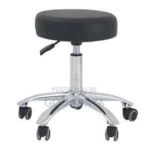 Home Kitchen Stool; Backless Adjustable Rolling Leather Counter Chair