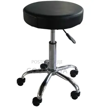 Home Kitchen Stool; Backless Adjustable Rolling Leather Counter Chair