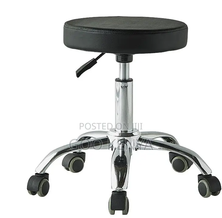 Home Kitchen Stool; Backless Adjustable Rolling Leather Counter Chair