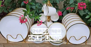 Gold Rimmed Quality Trendy Dinner Sets- 24pcs