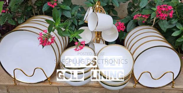 Gold Rimmed Quality Trendy Dinner Sets- 24pcs