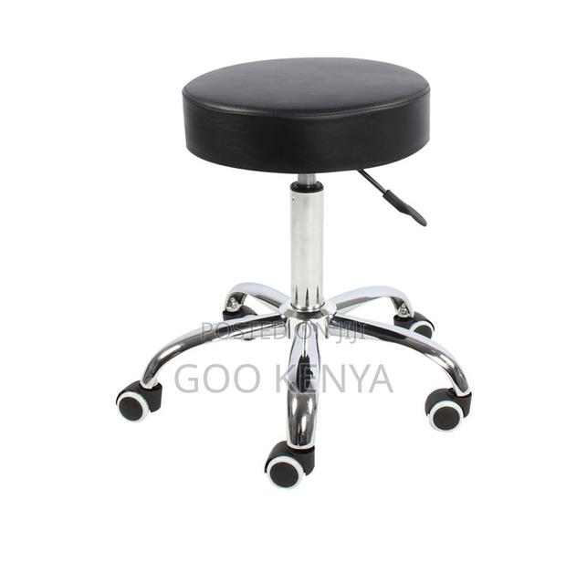 Home Kitchen Stool; Smooth-Rolling Leather Stool for Kitchen or Office - thumbnail 3