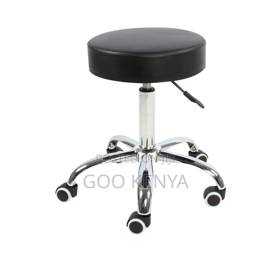 Home Kitchen Stool; Smooth-Rolling Leather Stool for Kitchen or Office