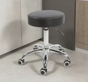 Home Kitchen Stool; Smooth-Rolling Leather Stool for Kitchen or Office