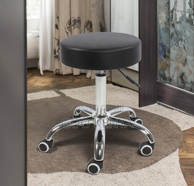 Home Kitchen Stool; Smooth-Rolling Leather Stool for Kitchen or Office - thumbnail 5