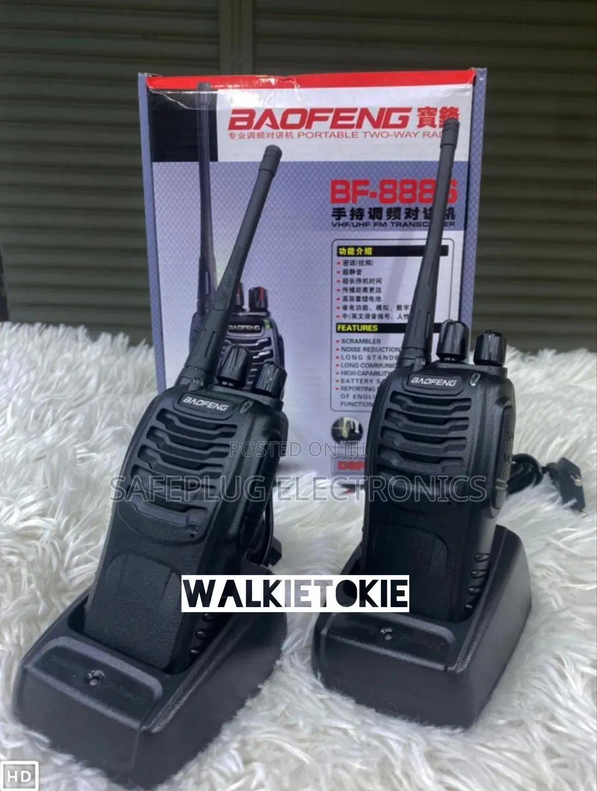 Baofeng Bf-888s Uhf 2-Way Radio Handheld Walkietalkie/Interphone Black