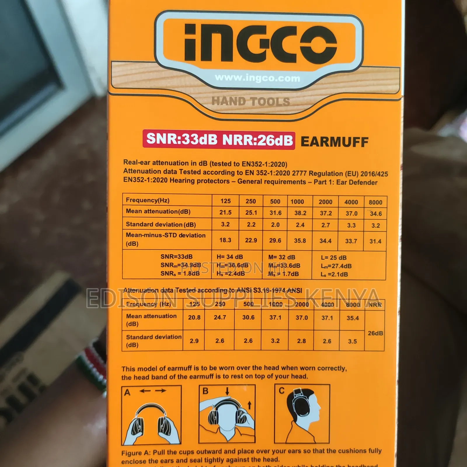 Ingco Ear Muffs Protection Industrial Earmuffs & Earplugs